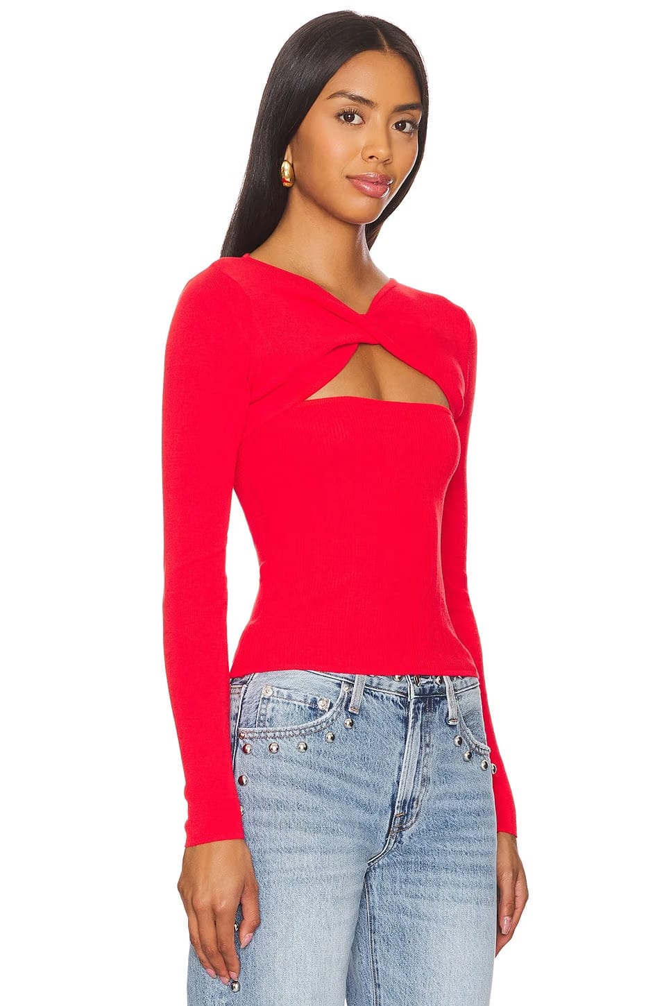 superdown Kenzie Knit Top in Cherry