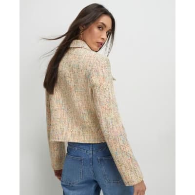 Yellow Boucle Pocket Jacket