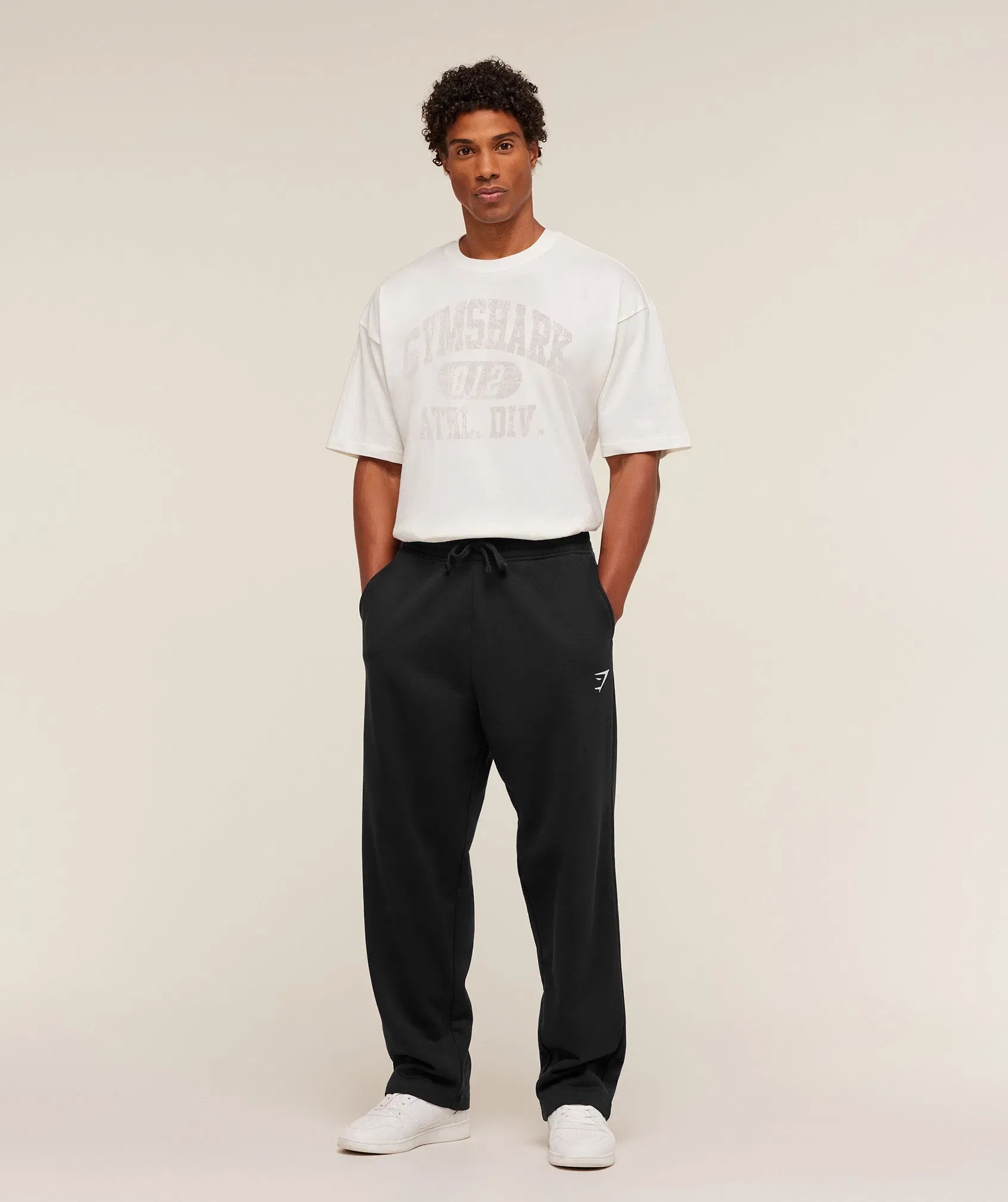 Gymshark Athletic Division Graphic T-Shirt - GS Soft White