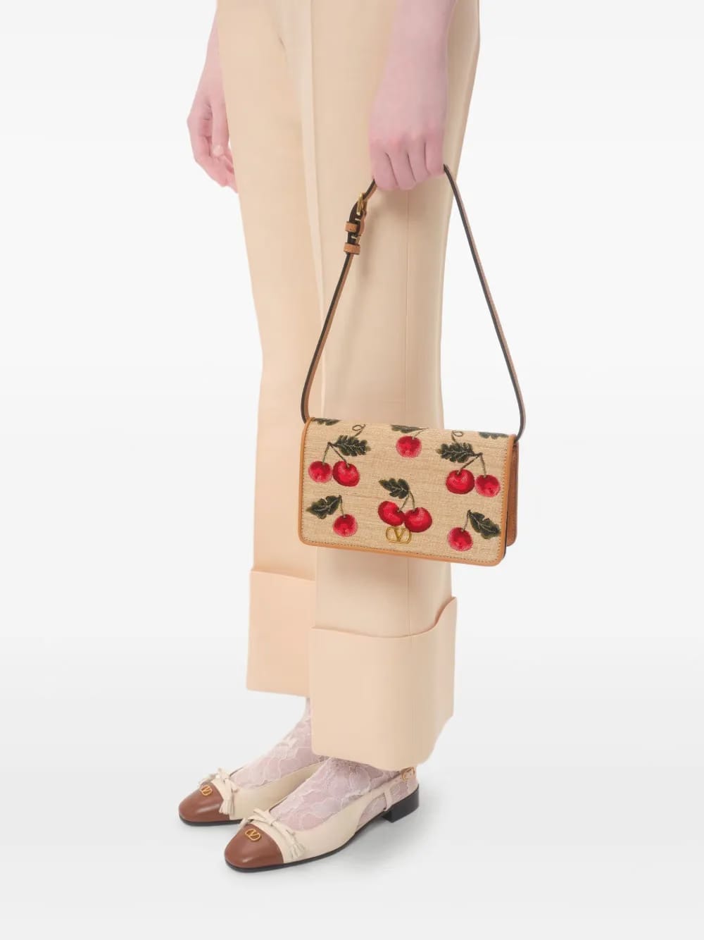 mini VLogo Signature Cherryfic-print shoulder bag
