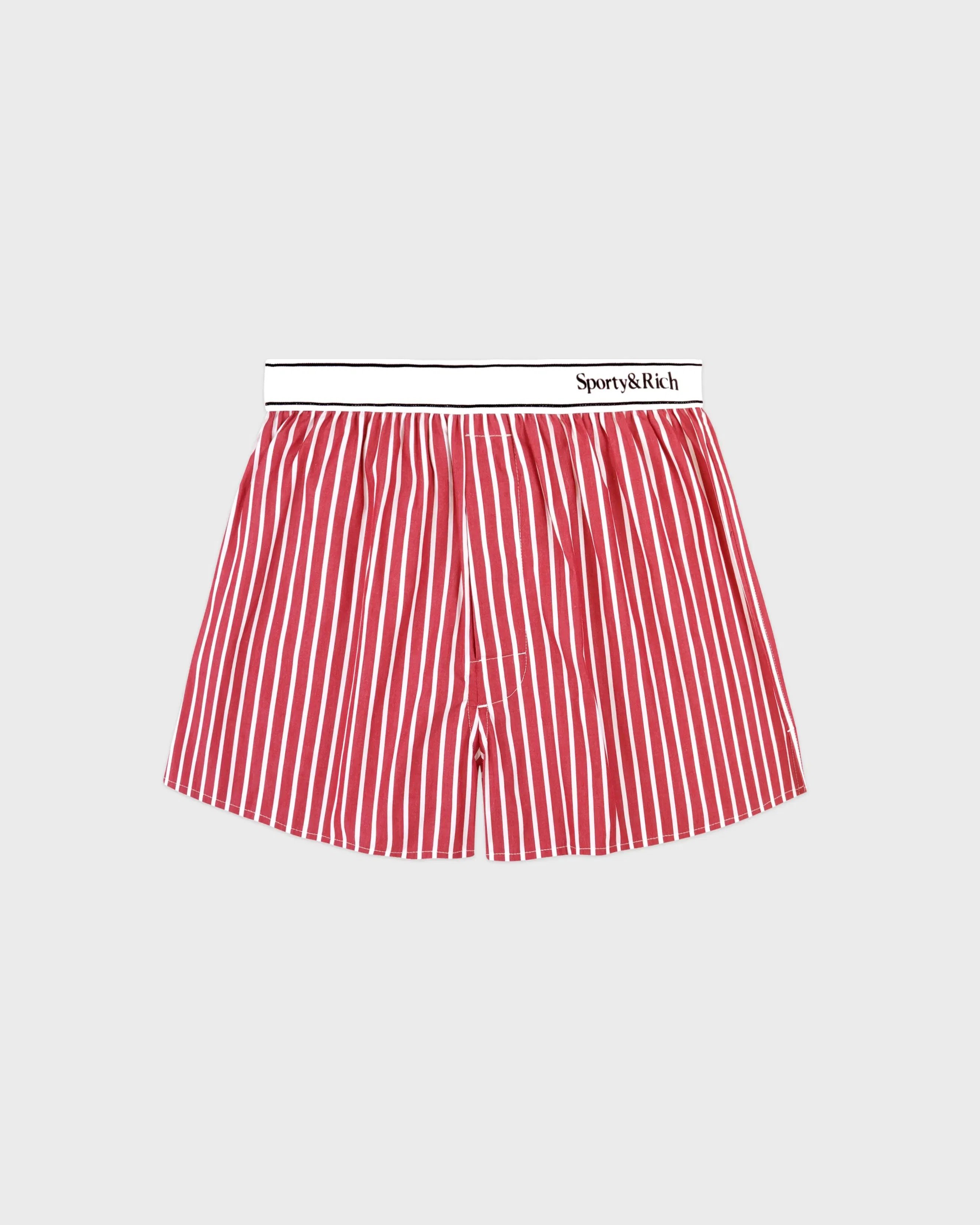 Serif Logo Boxer - Ruby Stripe