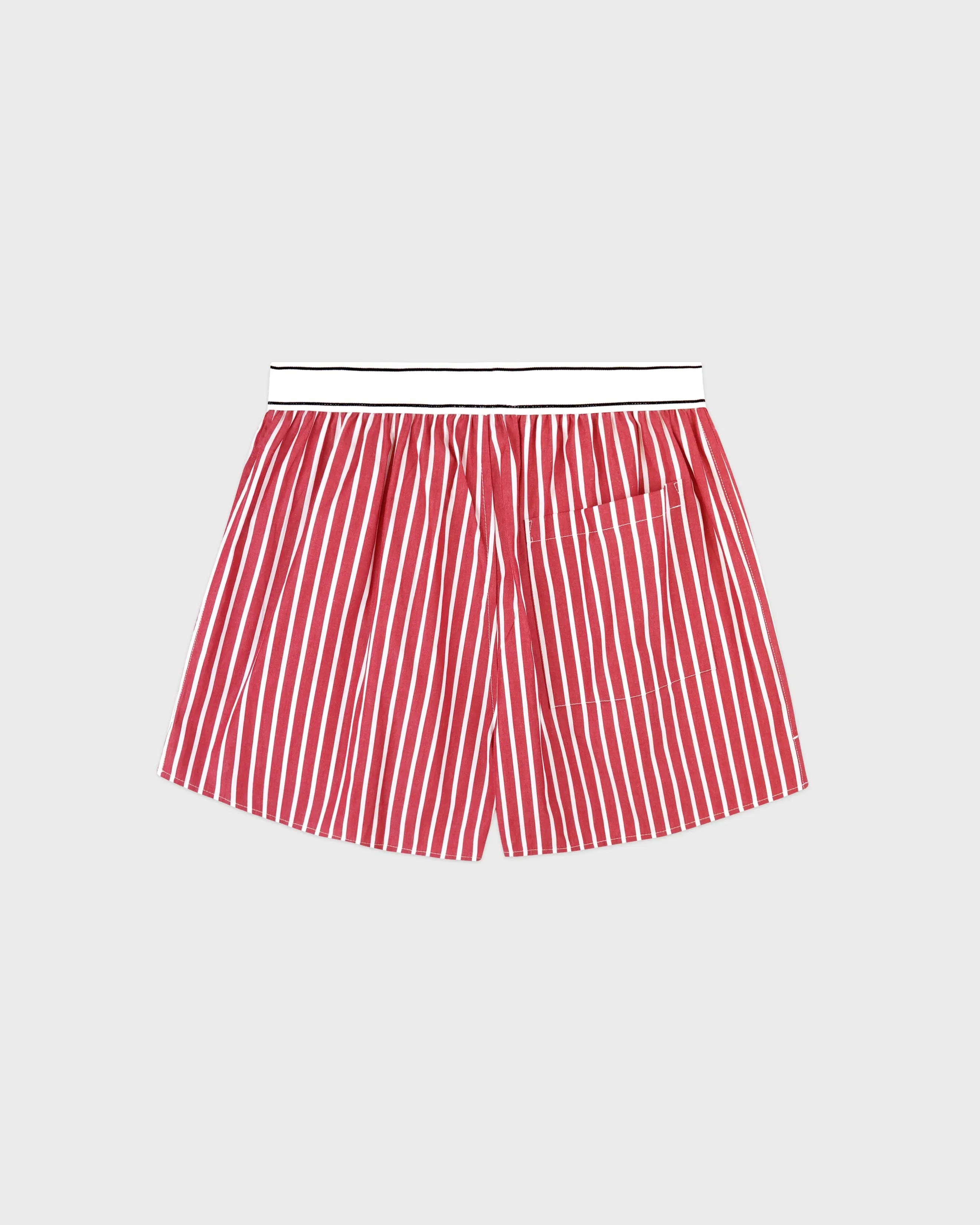 Serif Logo Boxer - Ruby Stripe