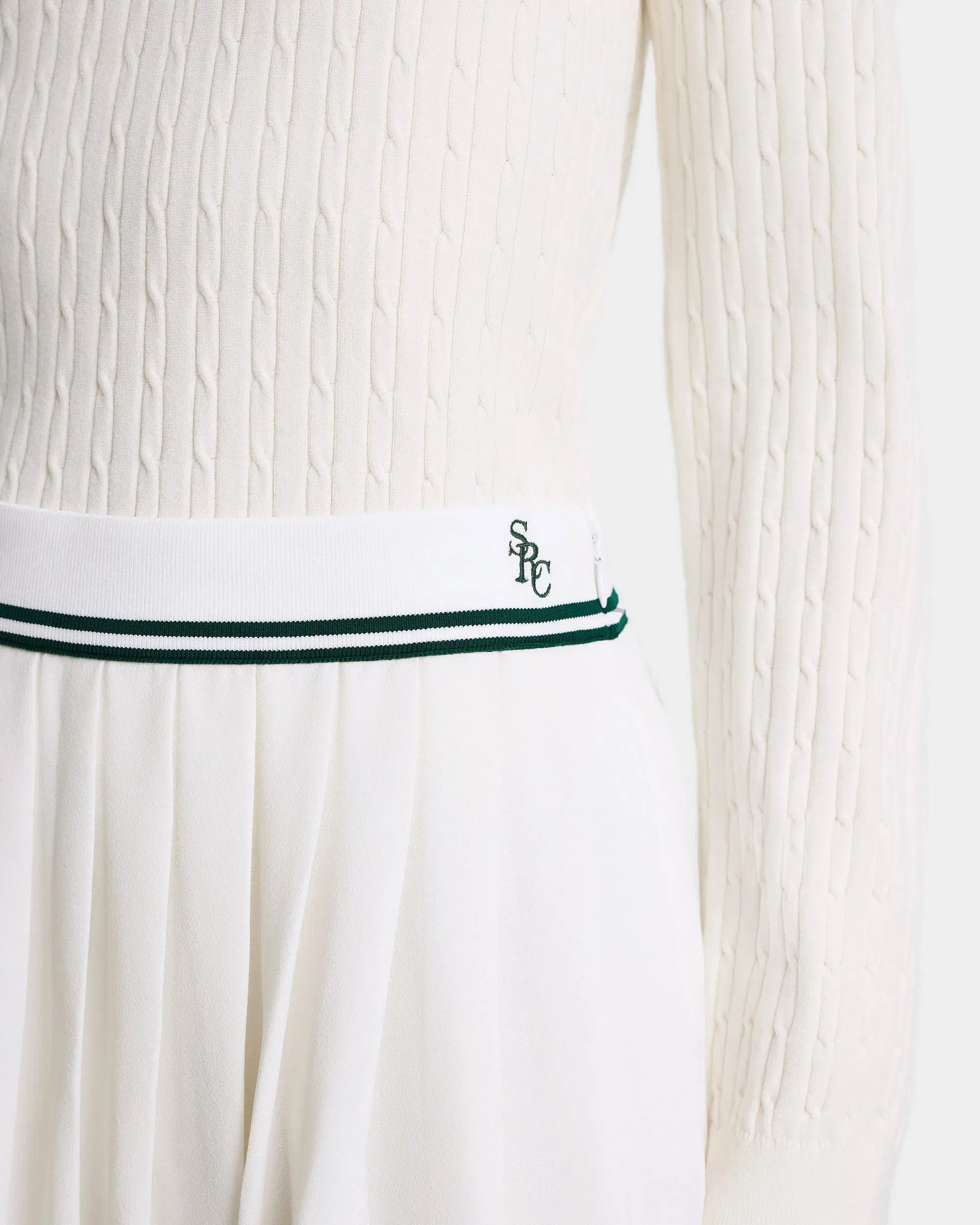 SRC Abigail Skirt - Ecru/Forest