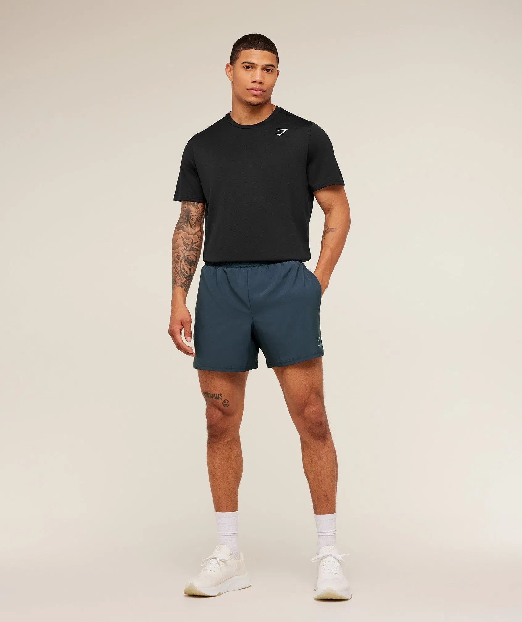 Gymshark Arrival Contrast Shorts - Stealth Blue / Flow Blue