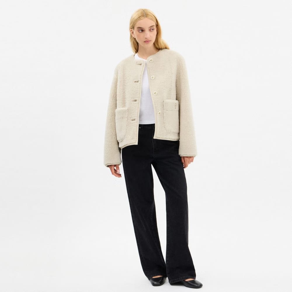 Shearling Cardigan Jacket