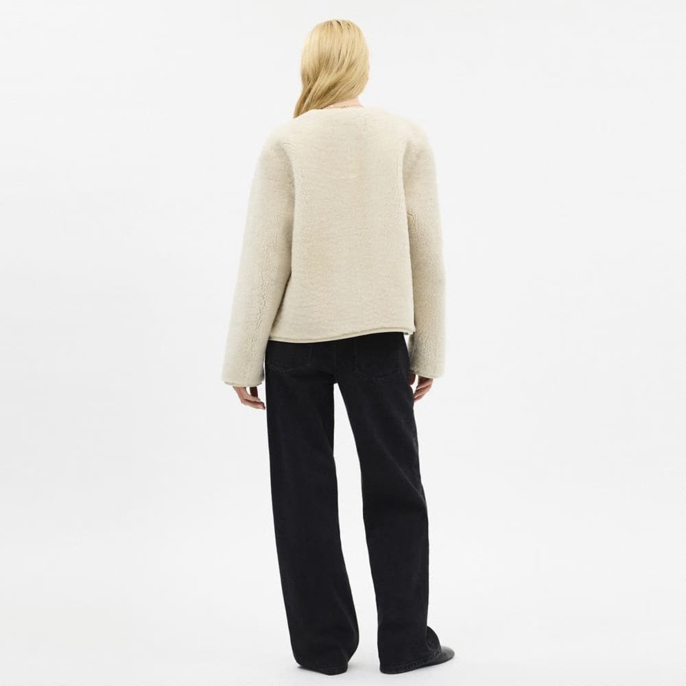 Shearling Cardigan Jacket