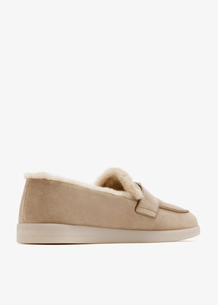 Prada Beige Suede loafers