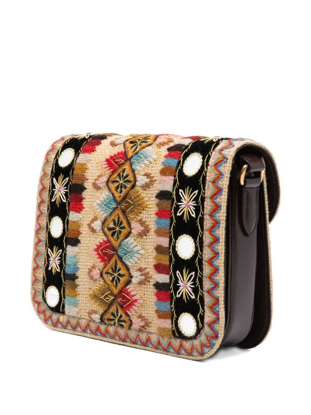 embroidered shoulder bag