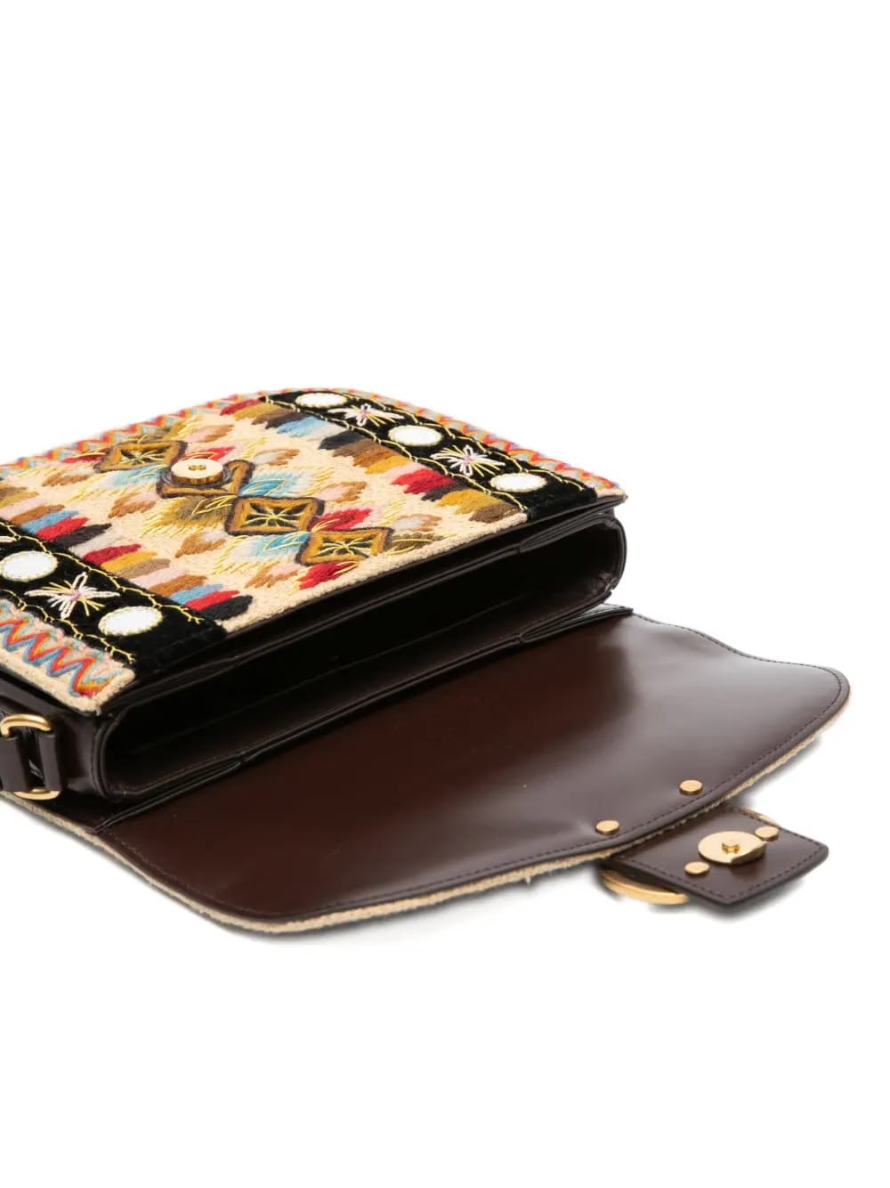 embroidered shoulder bag