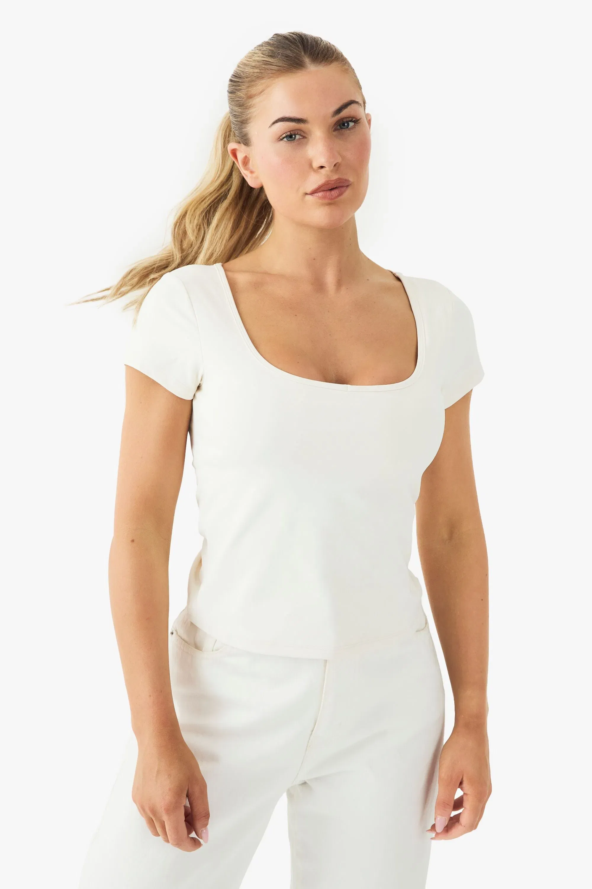 Buttery Soft Built in Padded Sweetheart Neck Cap Sleeve Top