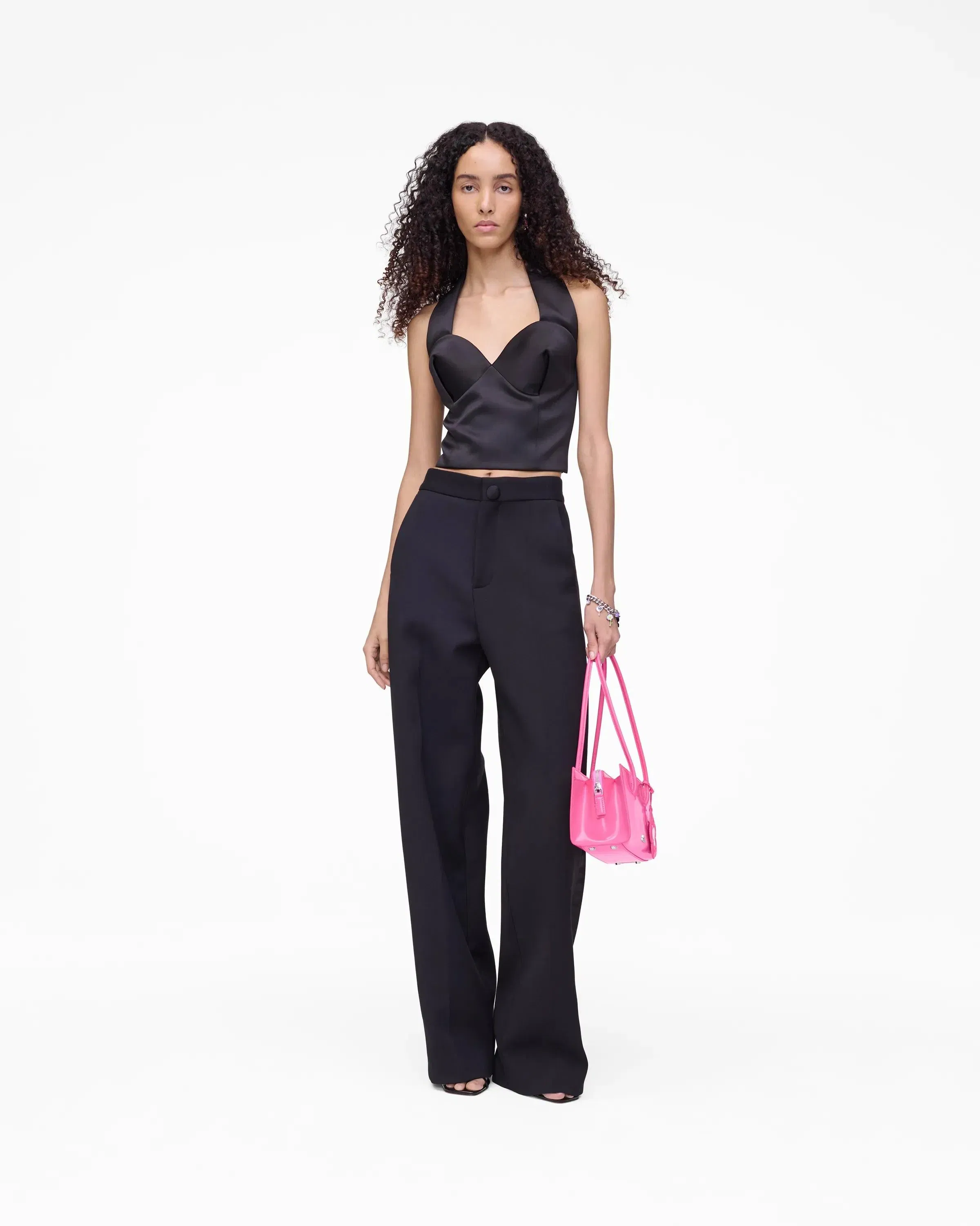 Sculpted Satin Halter Top