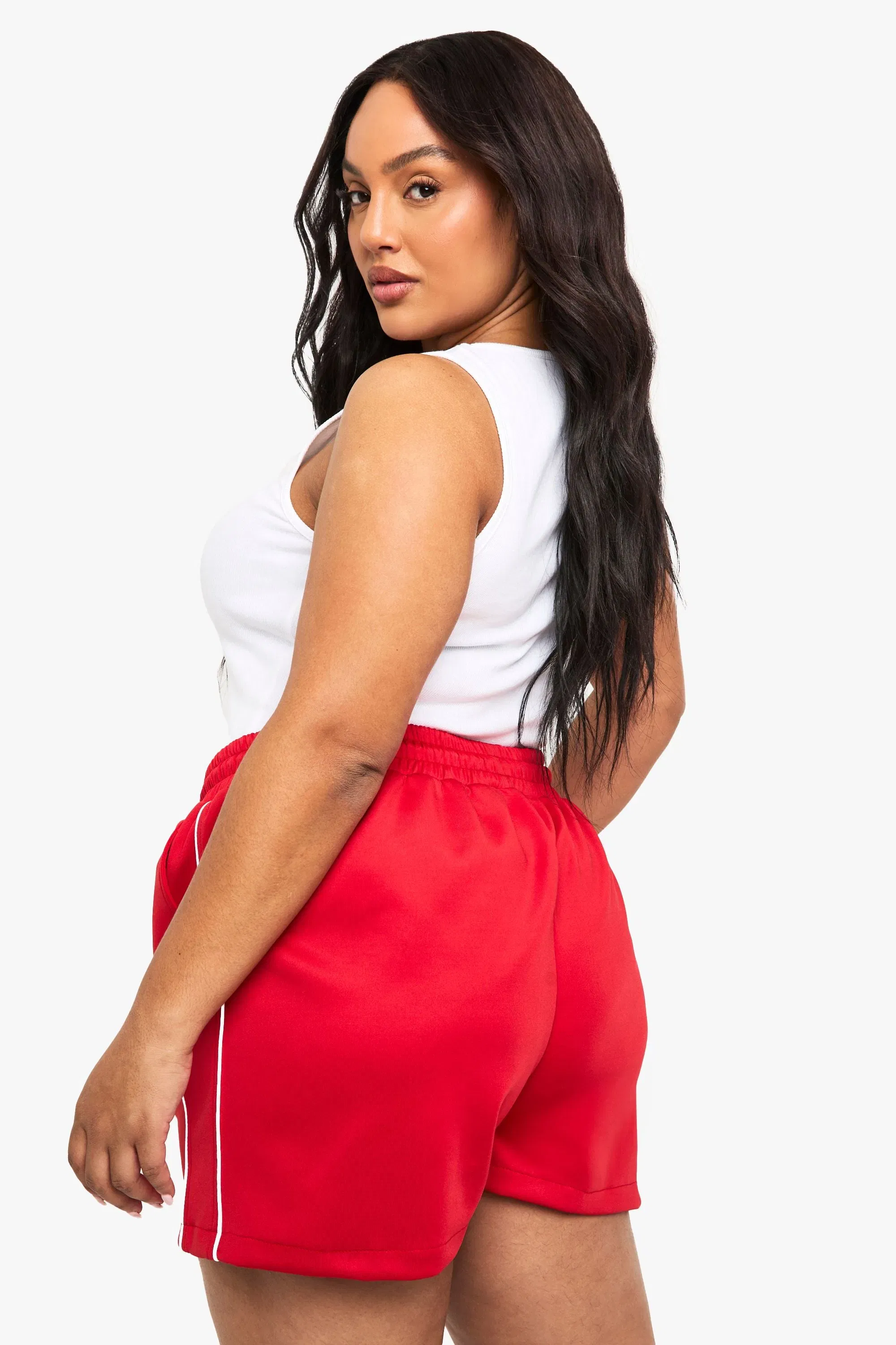 Plus Tricot Side Stripe Shorts