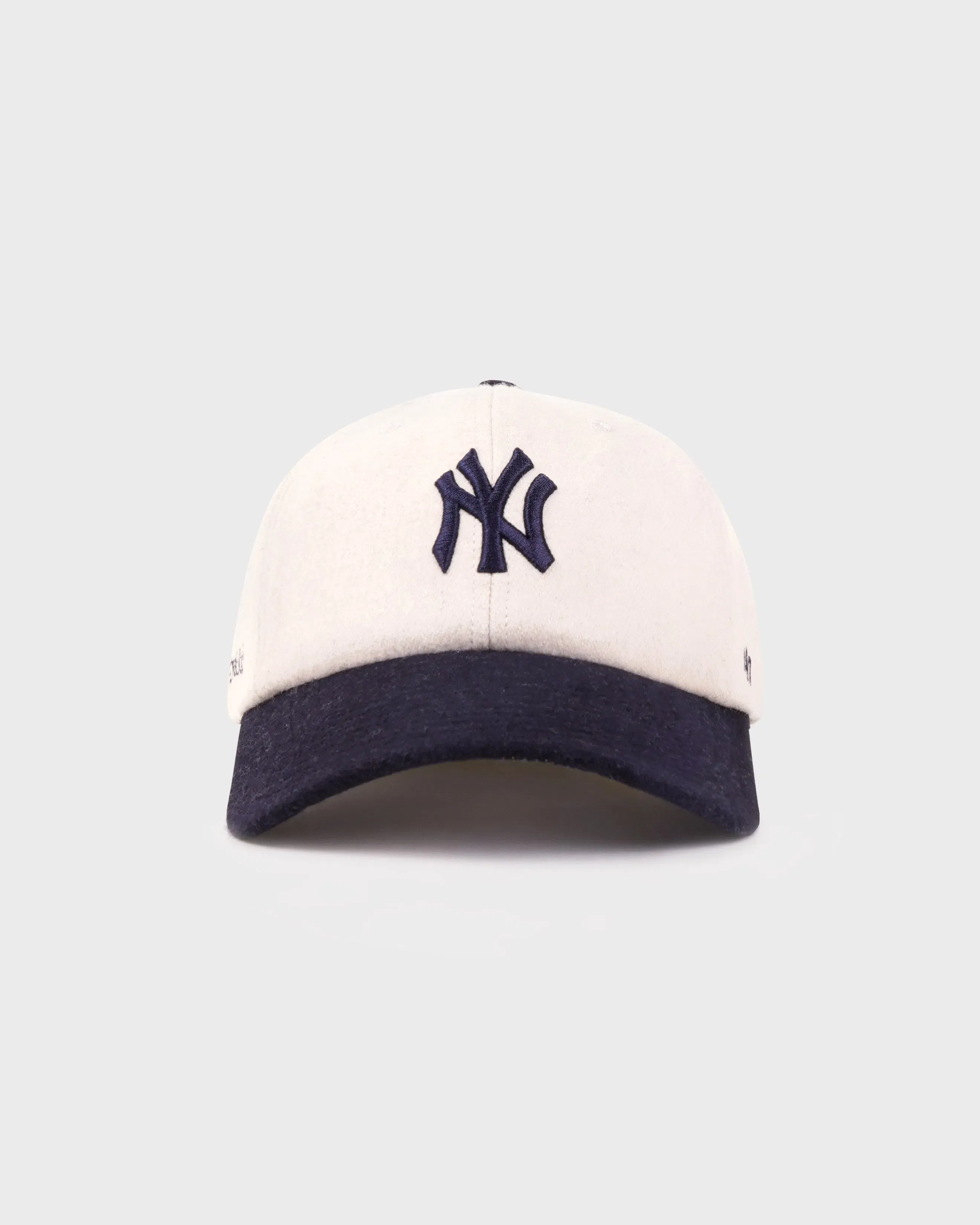 Yankees Serif Wool Hat - Ecru/Navy