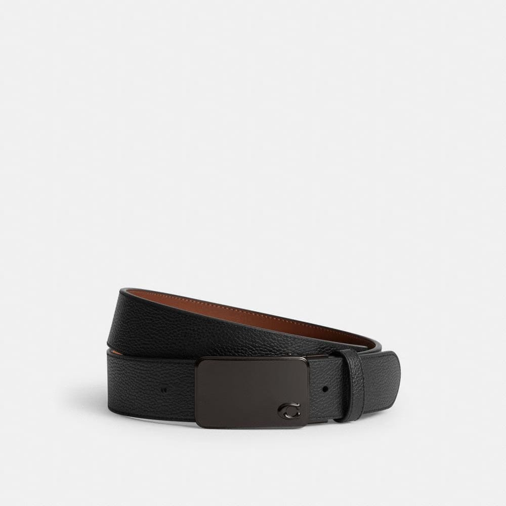 Signature Plaque Buckle Cut-To-Size Reversible Belt, 38 Mm