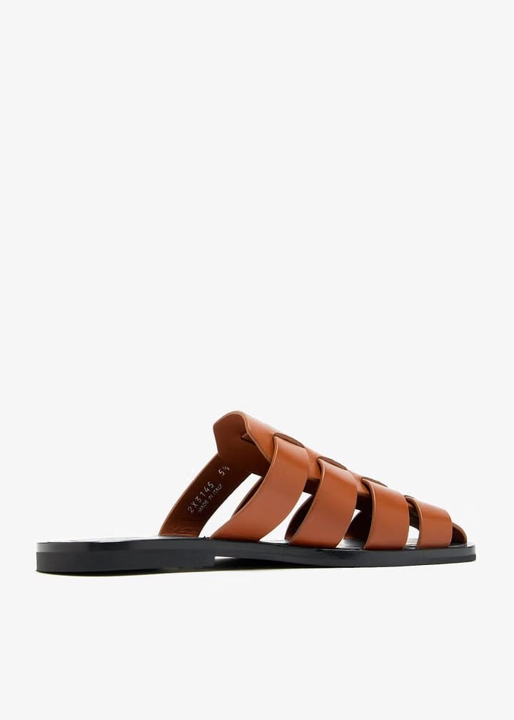 Prada Leather fisherman mules