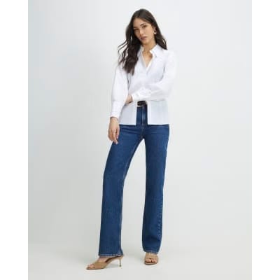 White Long Sleeve Fitted Shirt