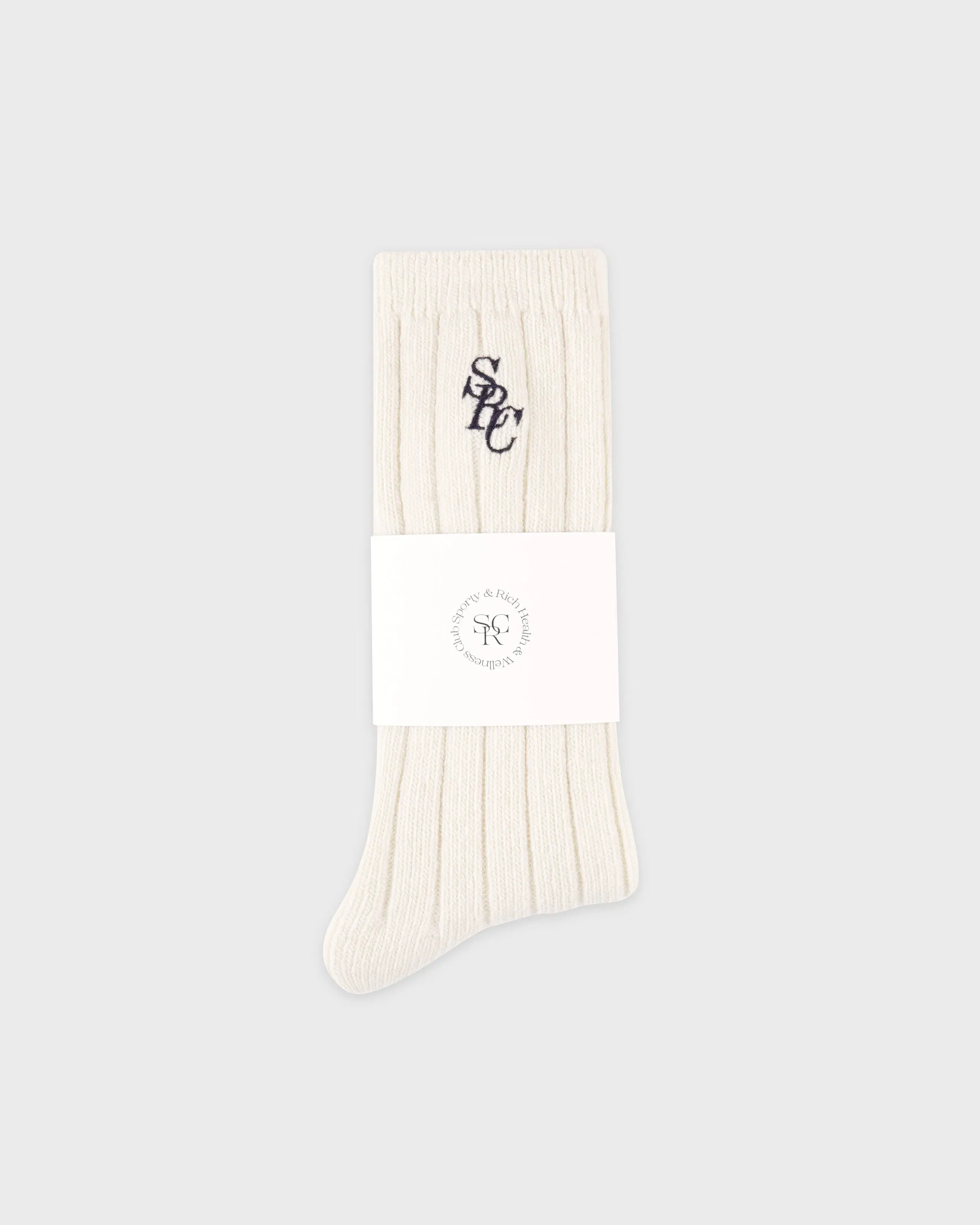 SRC Cashmere Socks - Ecru/Navy