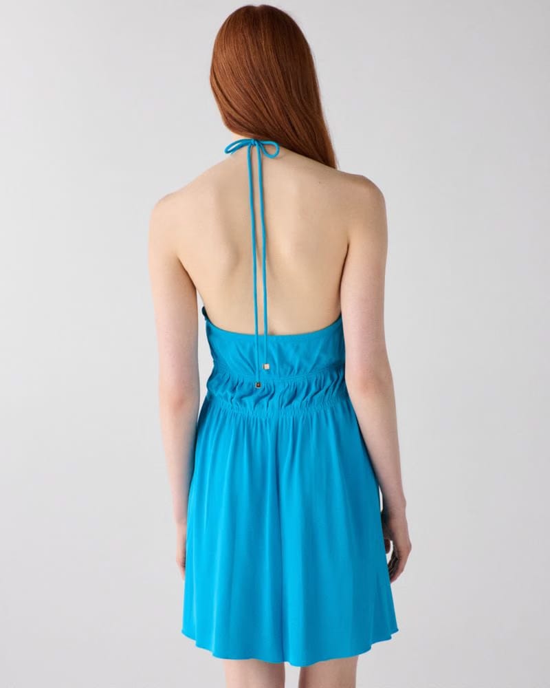 Drapey Halter Mini Dress