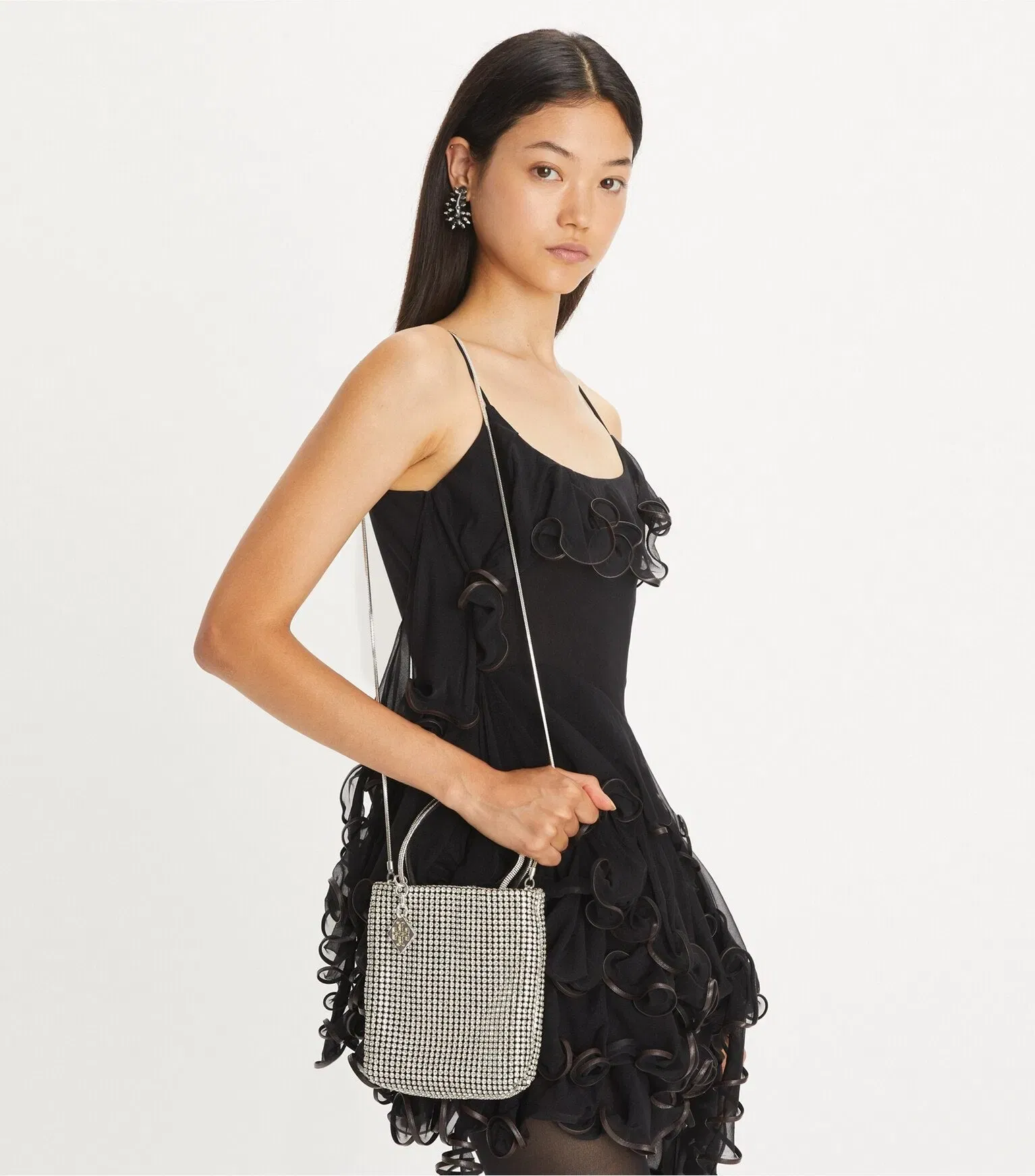 Night Owl Crystal-Embellished Mini Tote