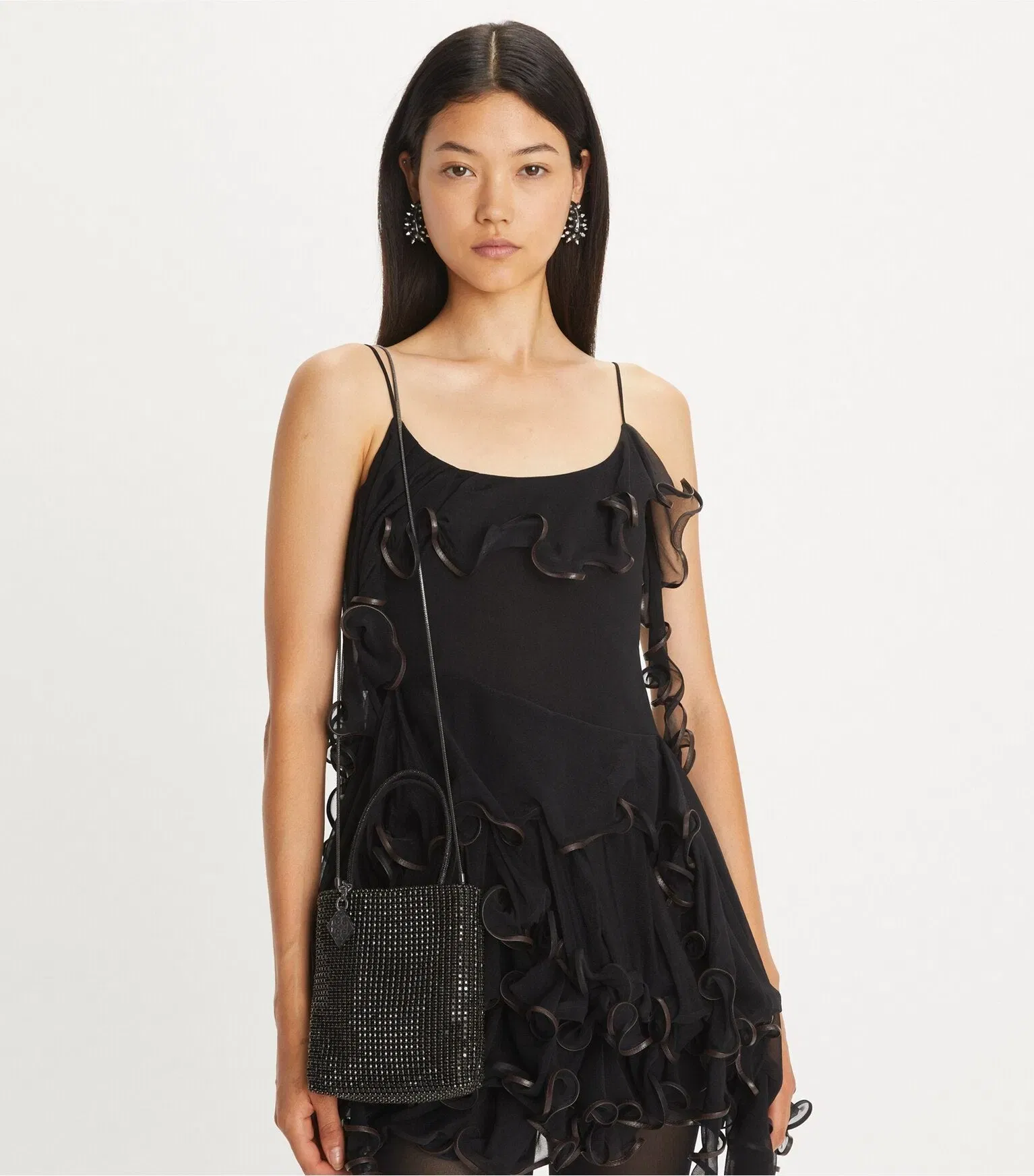 Night Owl Crystal-Embellished Mini Tote