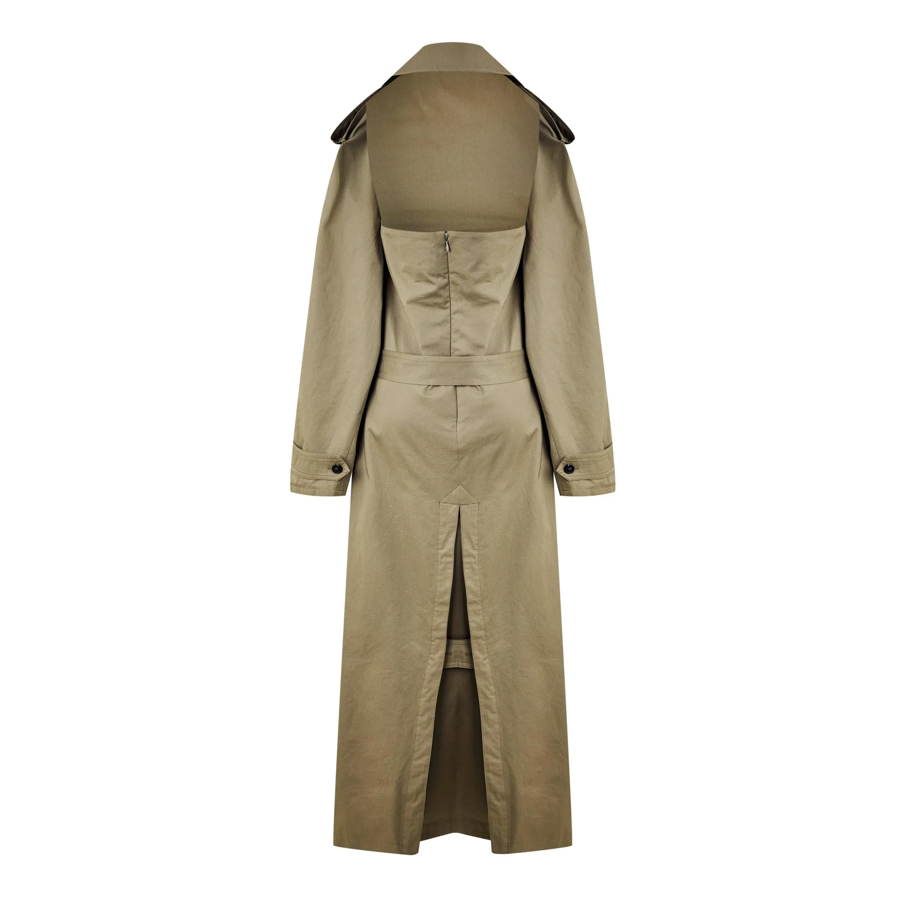 Suspend Cotton Long Sleeve Trench Dress