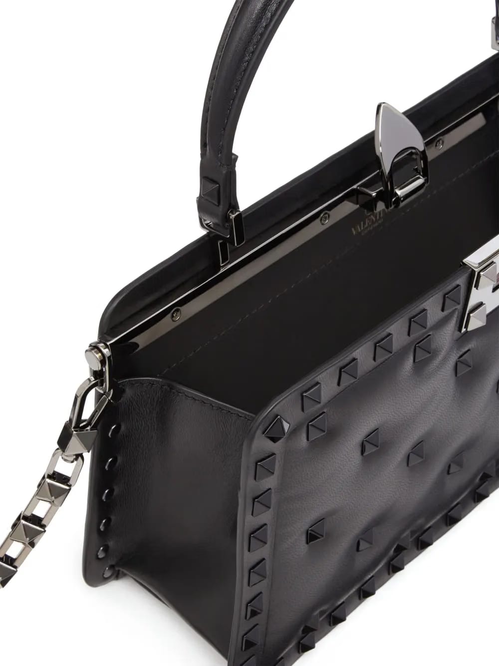 Rockstud padded leather handbag