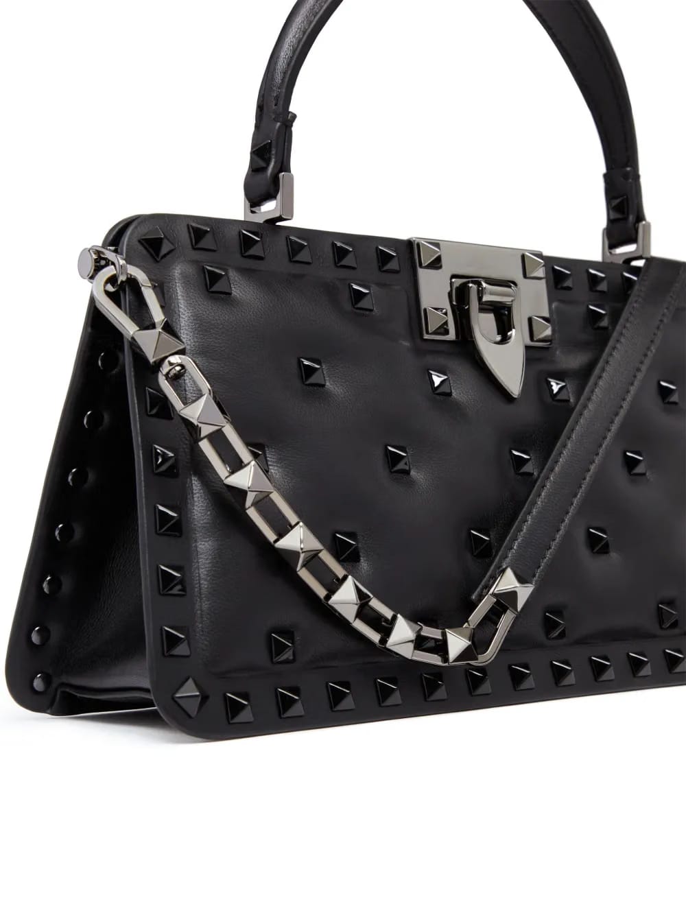 Rockstud padded leather handbag