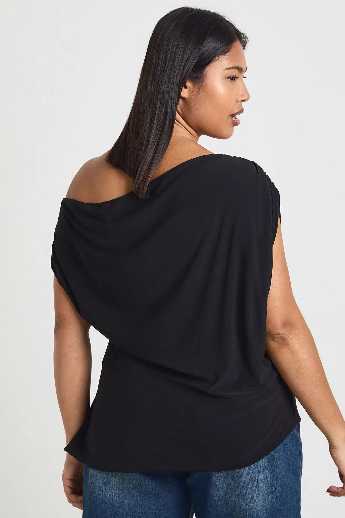 Plus Off The Shoulder Asymmetric Top