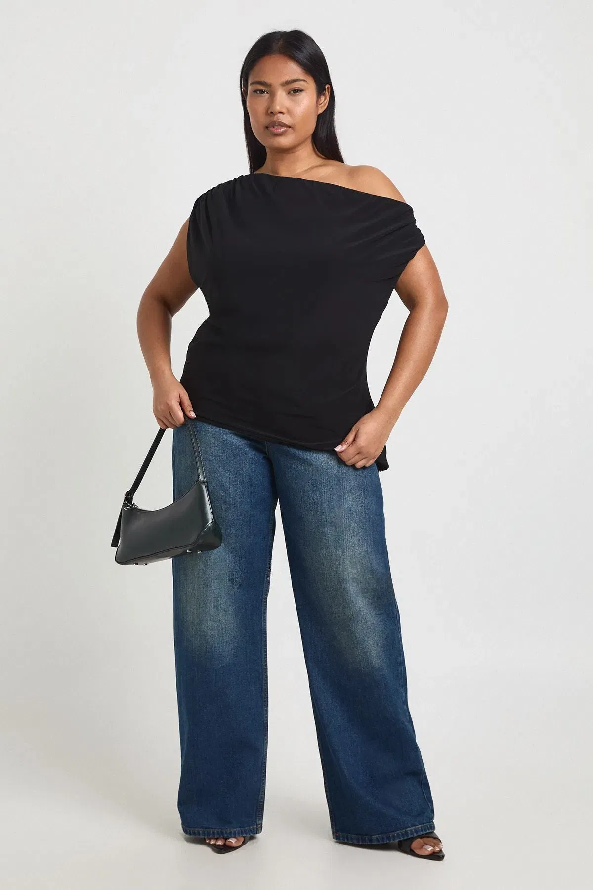 Plus Off The Shoulder Asymmetric Top