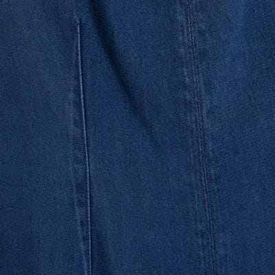 Blue Wide Leg Denim Jumpsuit