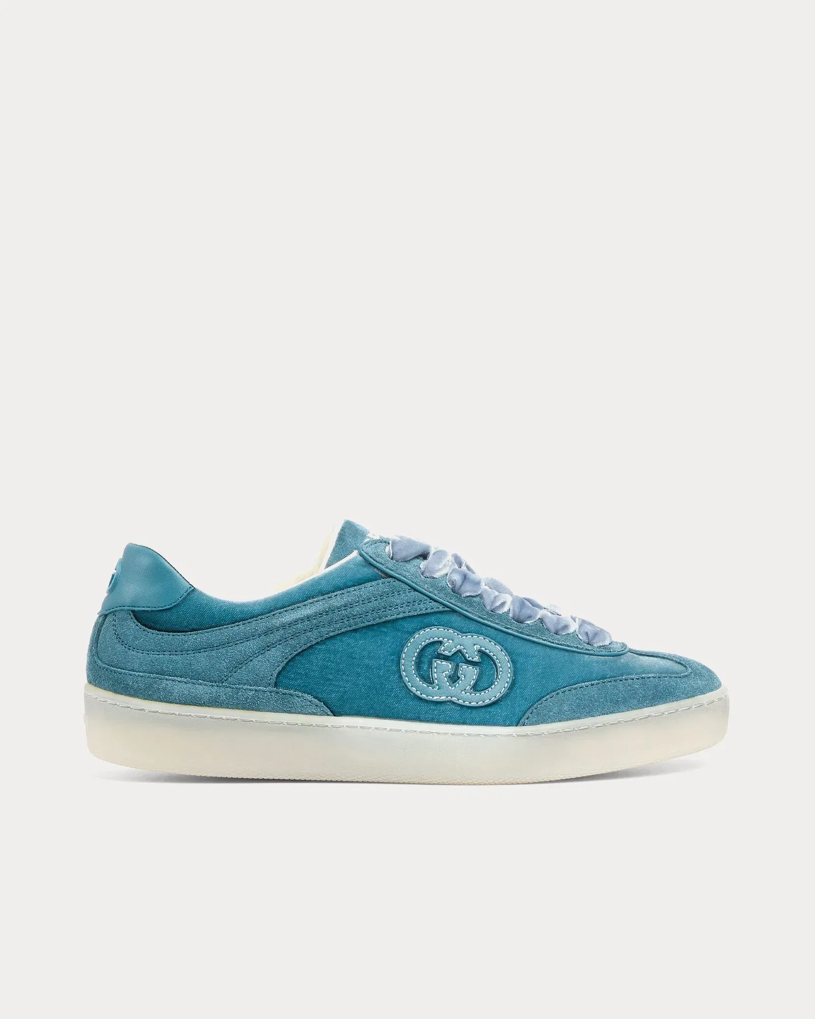 Velvet Dark Teal Low Top Sneakers