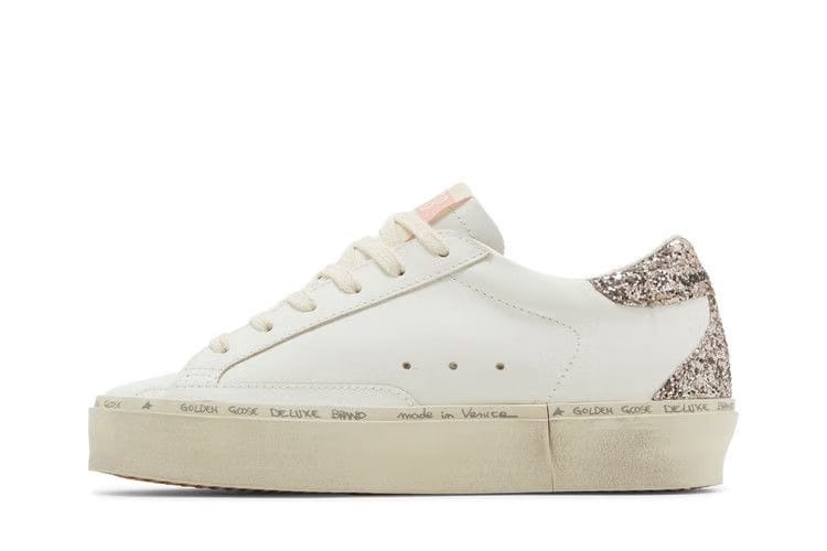Golden Goose Wmns Hi Star 'White Antique Pink Glitter'