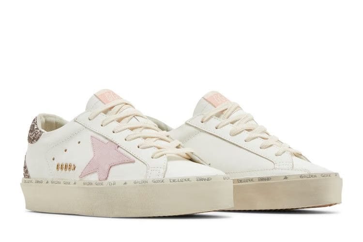 Golden Goose Wmns Hi Star 'White Antique Pink Glitter'