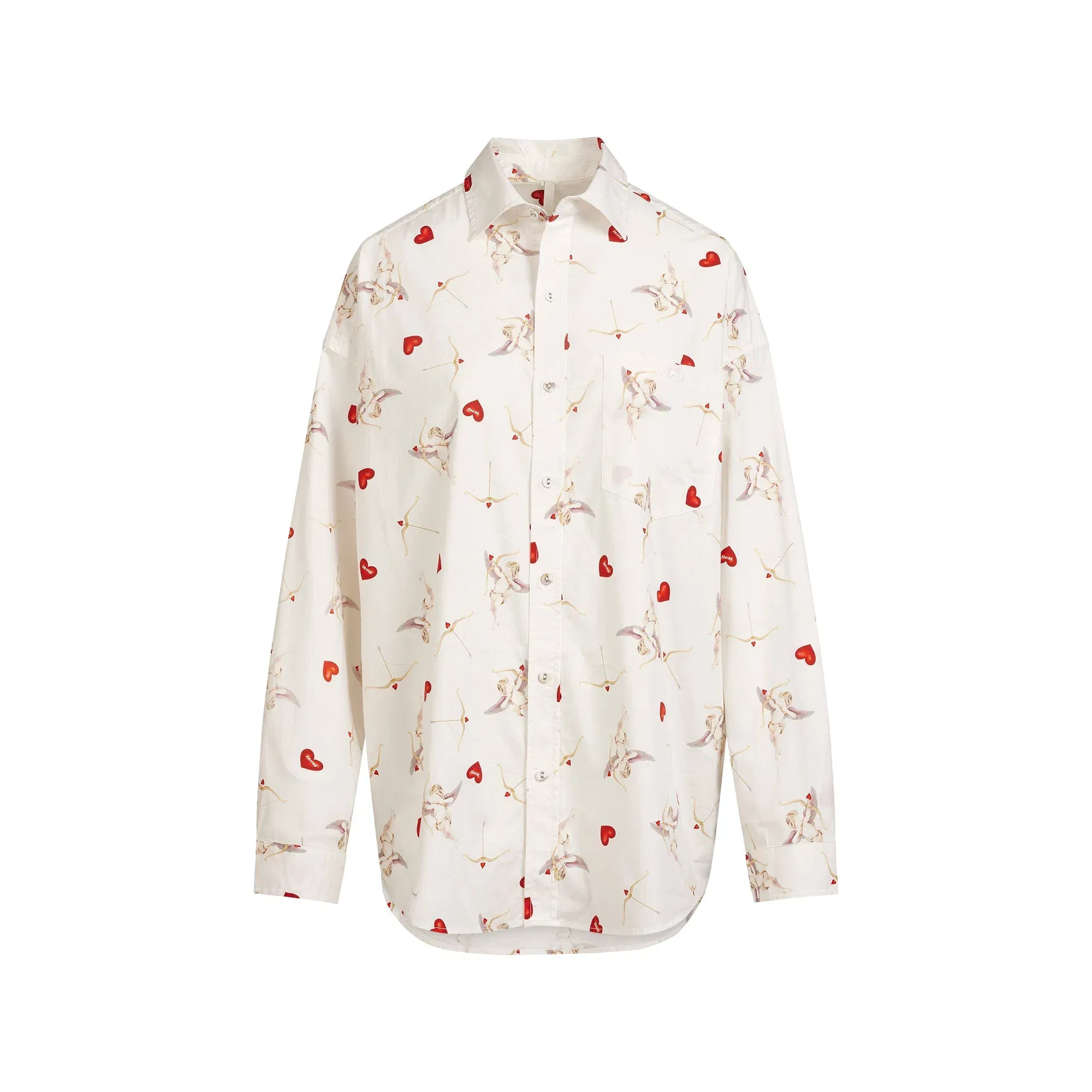 COTTON POPLIN OVERSIZED SLEEP SET | MARBLE CHERUB PRINT