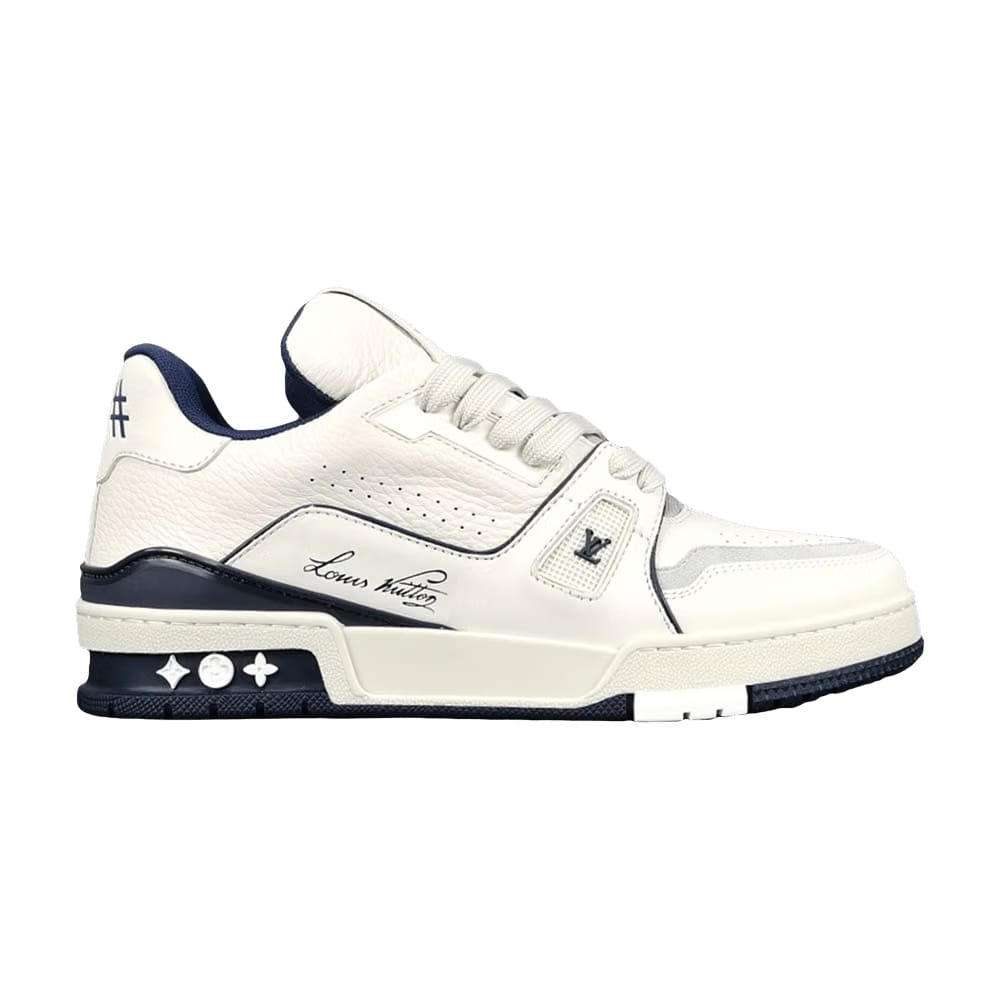 Louis Vuitton Trainer Low #54 Signature - White Marine