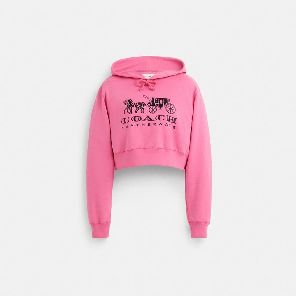 Restored Horse And Carriage Cropped Hoodie