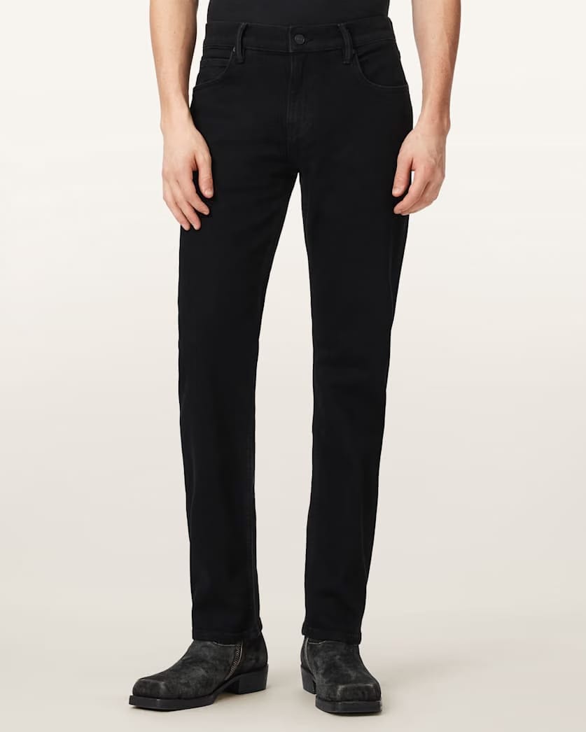 AllSaints Sid Comfort Denim Skinny Jeans Jet Black