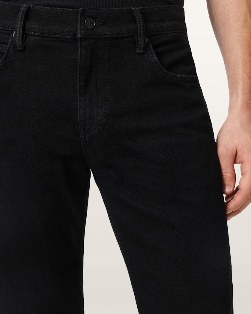AllSaints Sid Comfort Denim Skinny Jeans Jet Black