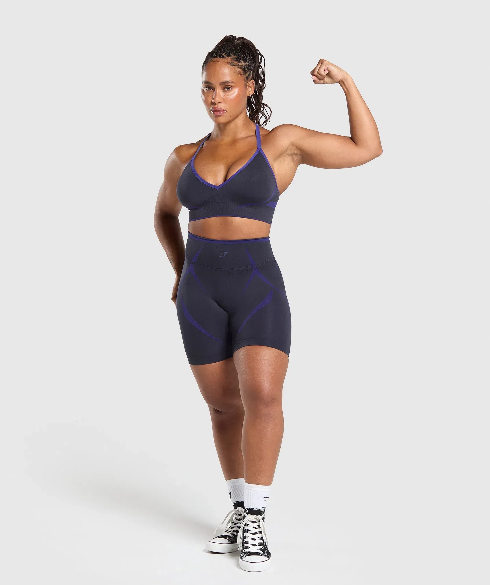 Women's Gymshark Apex Lift Seamless Sports Bra Heavy Blue