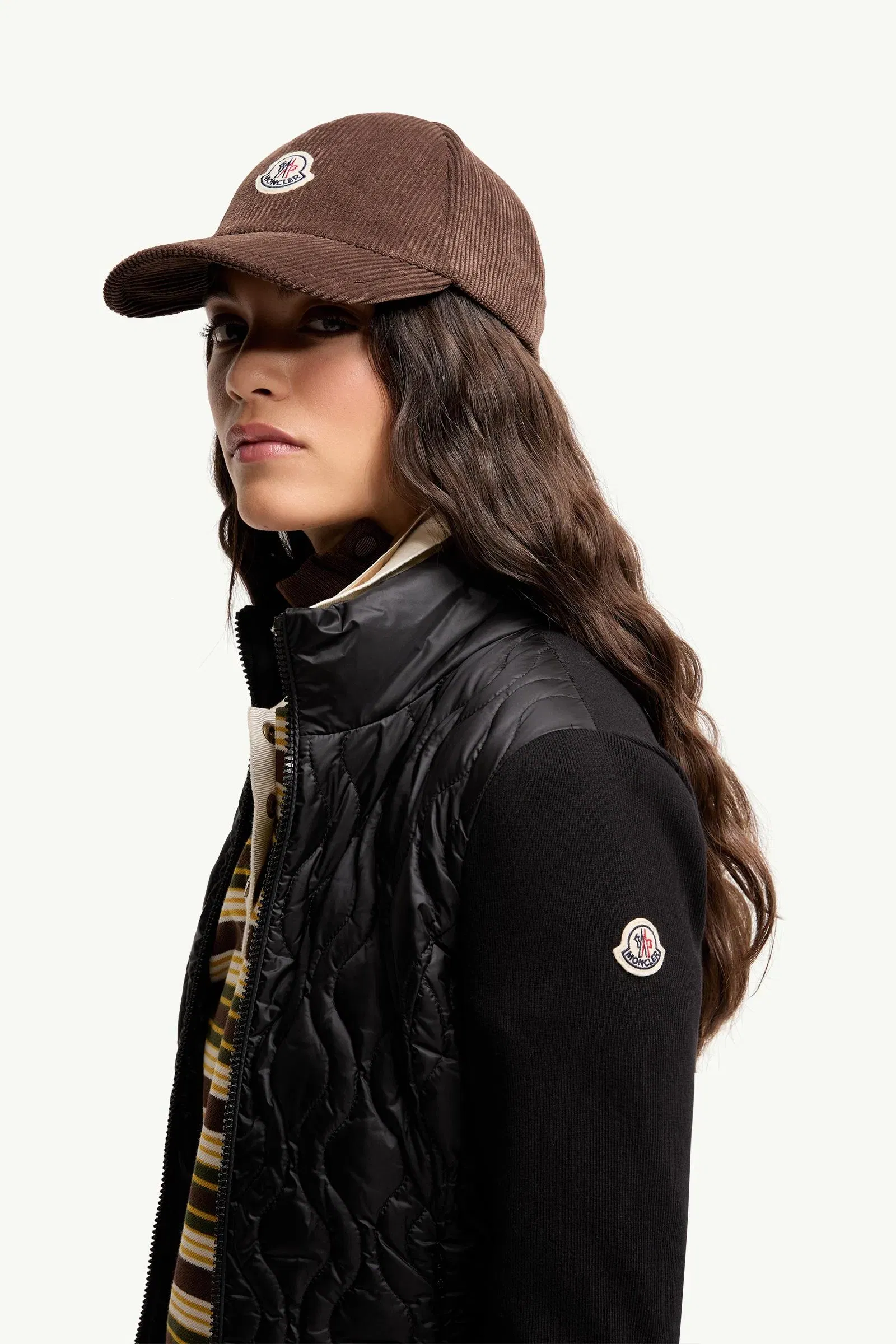 Moncler Cotton Padded Zip-Up Cardigan Black Black