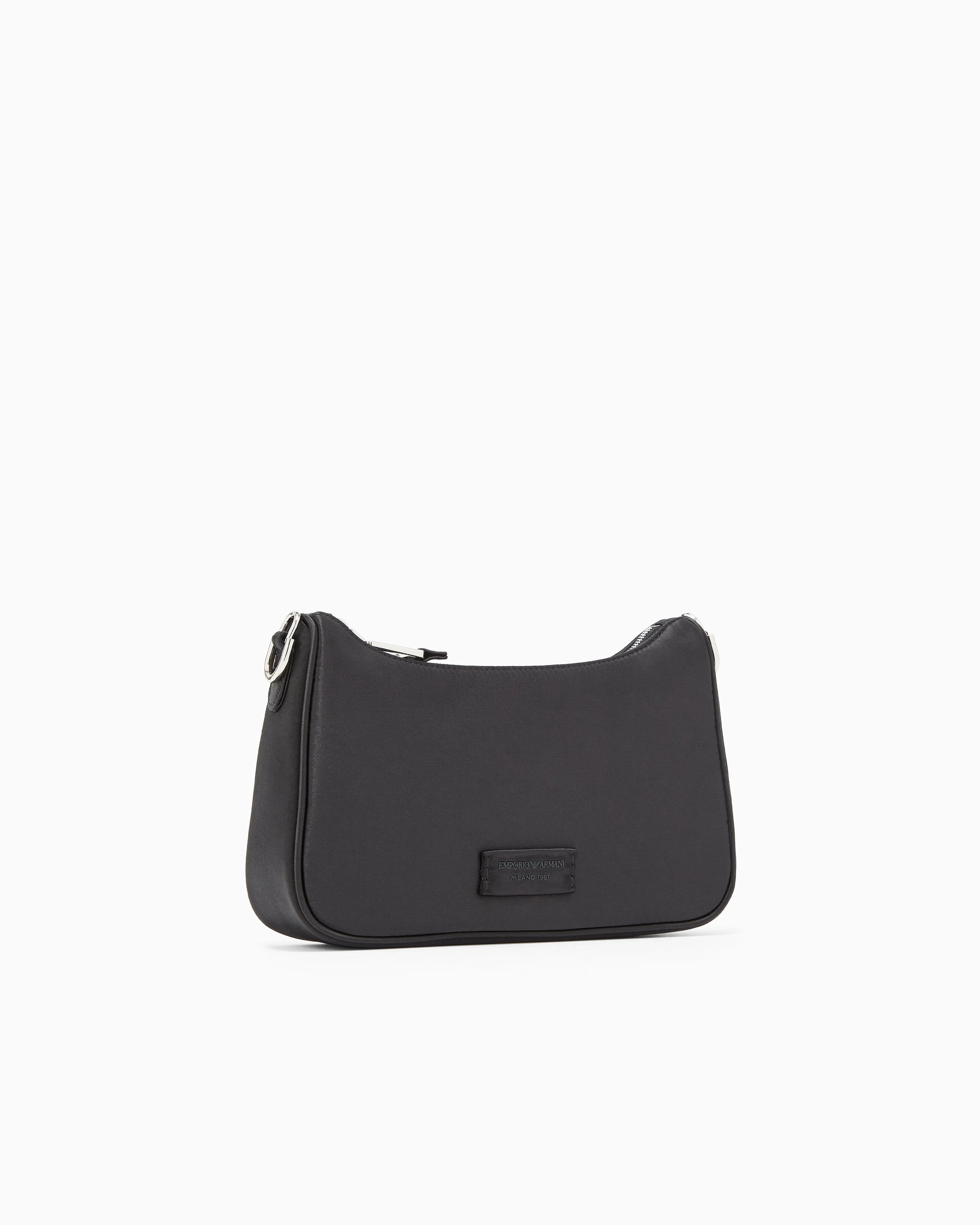 Emporio Armani Satin shoulder bag with chain strap