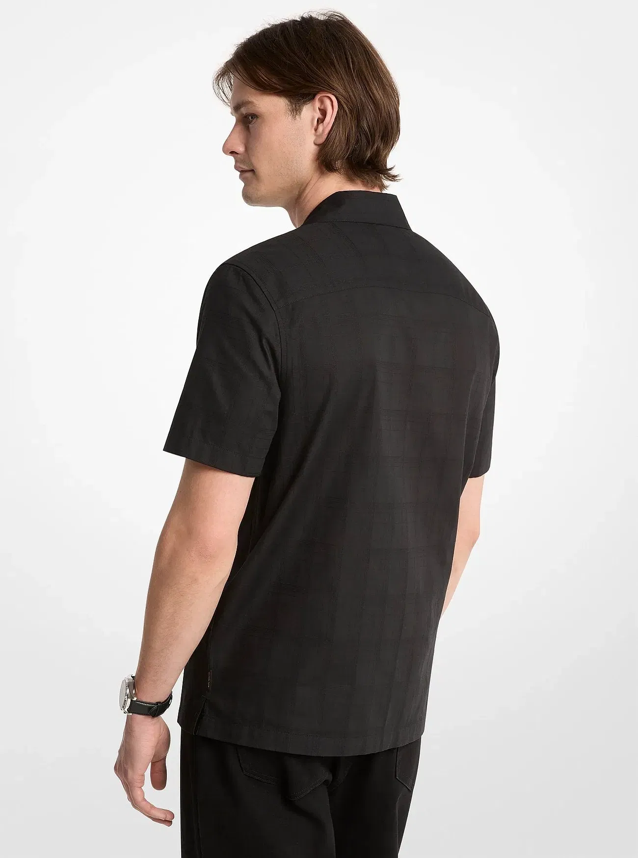 Michael Kors Cotton Short-Sleeve Shirt BLACK