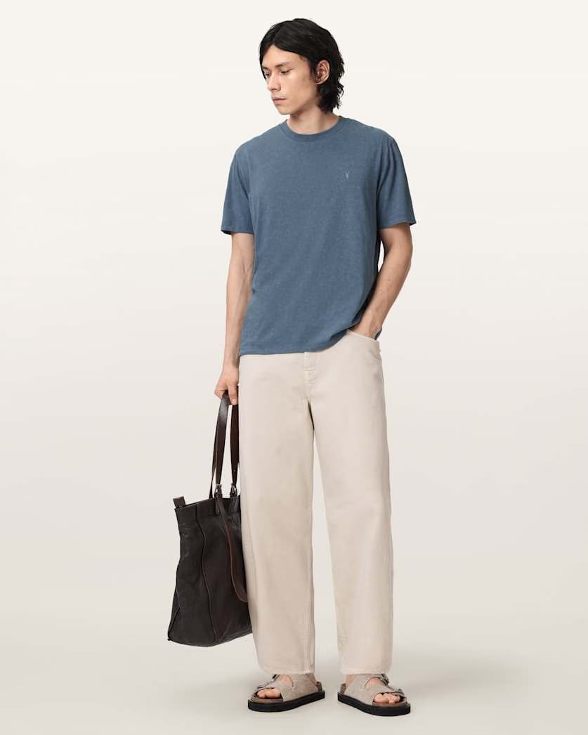 AllSaints Saka Short Sleeve Ramskull Cotton T Shirt Sunbaked Pink