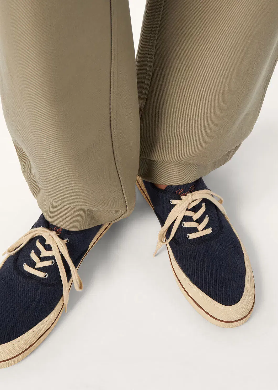 LoroPiana Nantucket Walk Sneaker Blue Navy