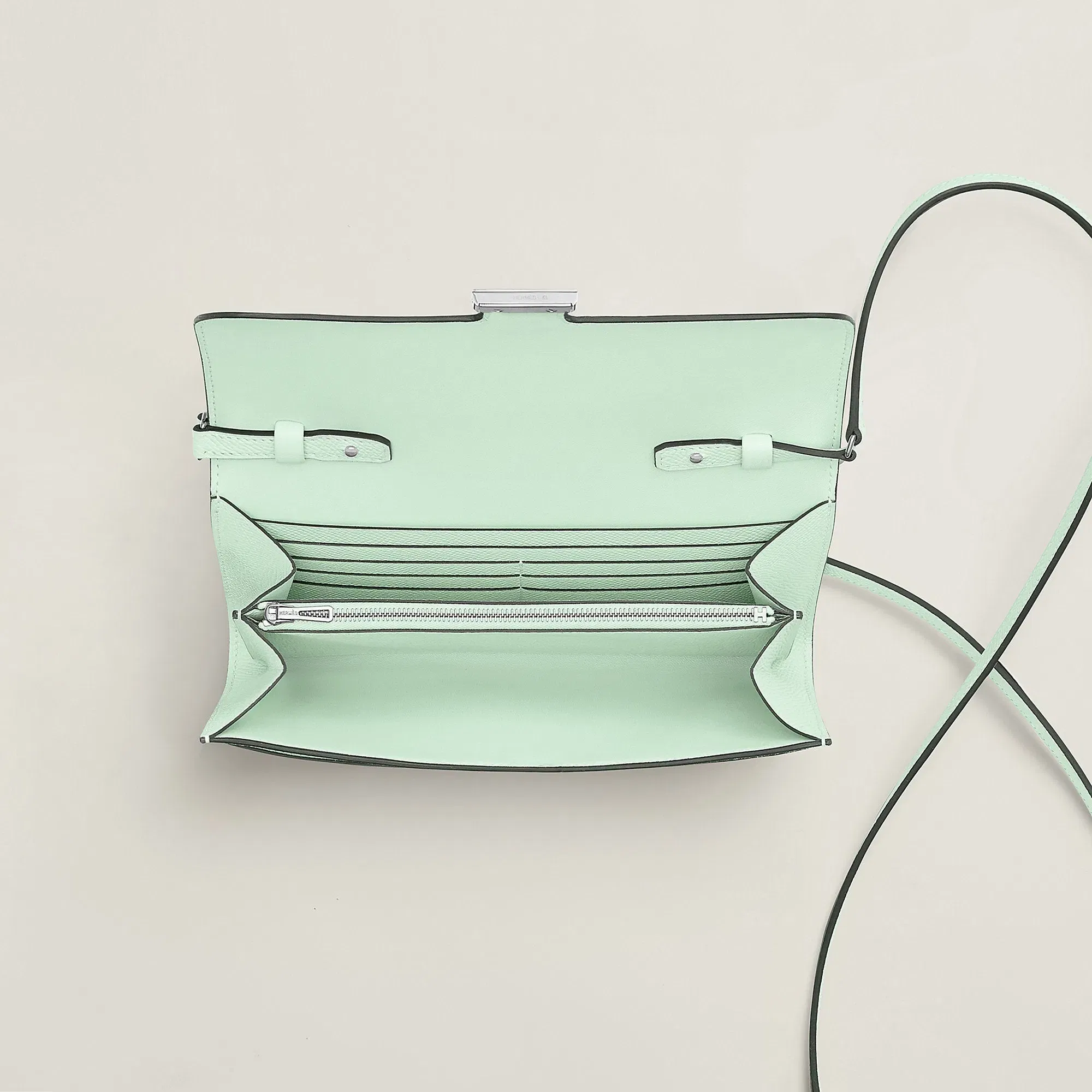 Hermes Constance To Go Wallet Bleu Thalassa