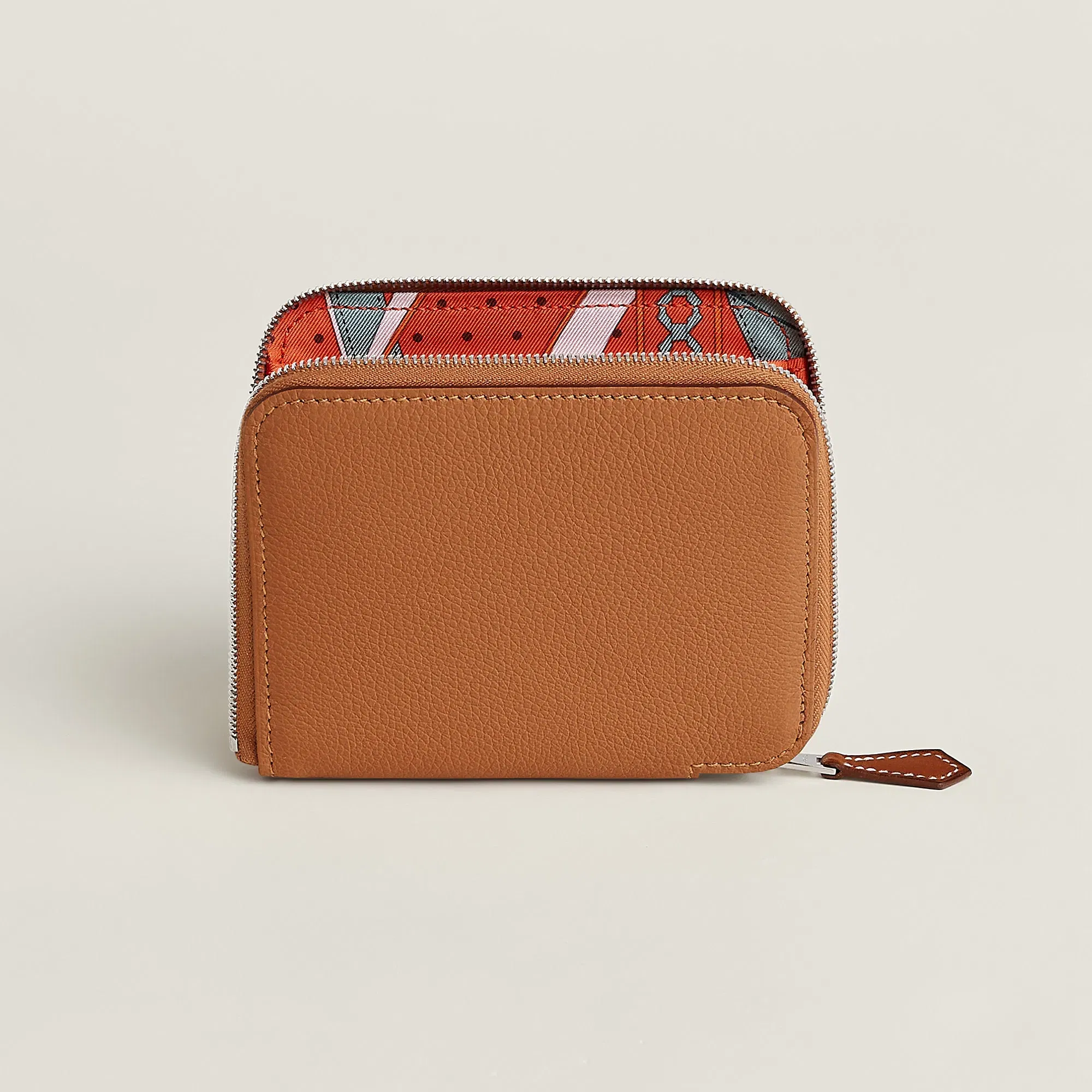 Hermes Silk'In Compact Wallet Cleste