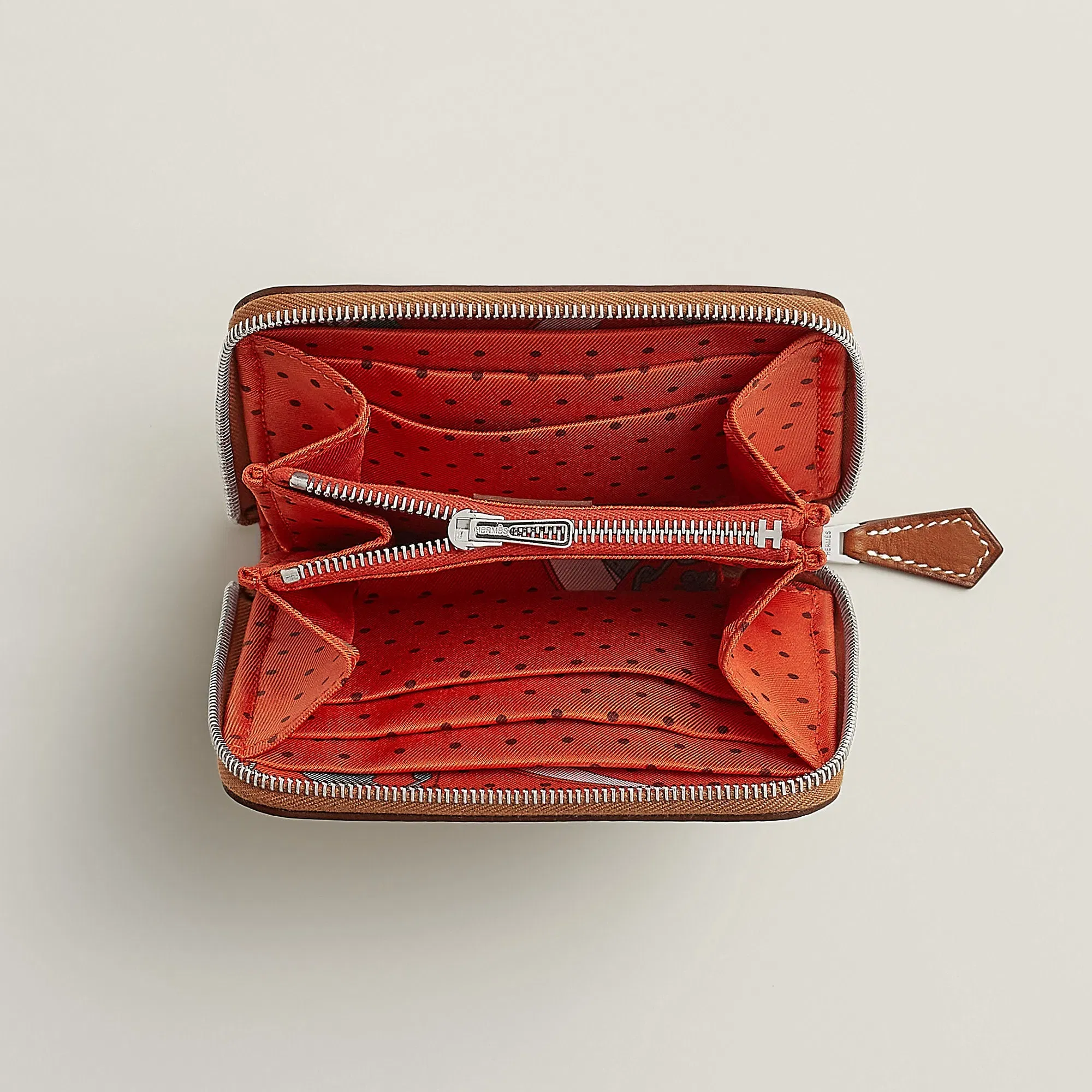 Hermes Silk'In Compact Wallet Cleste