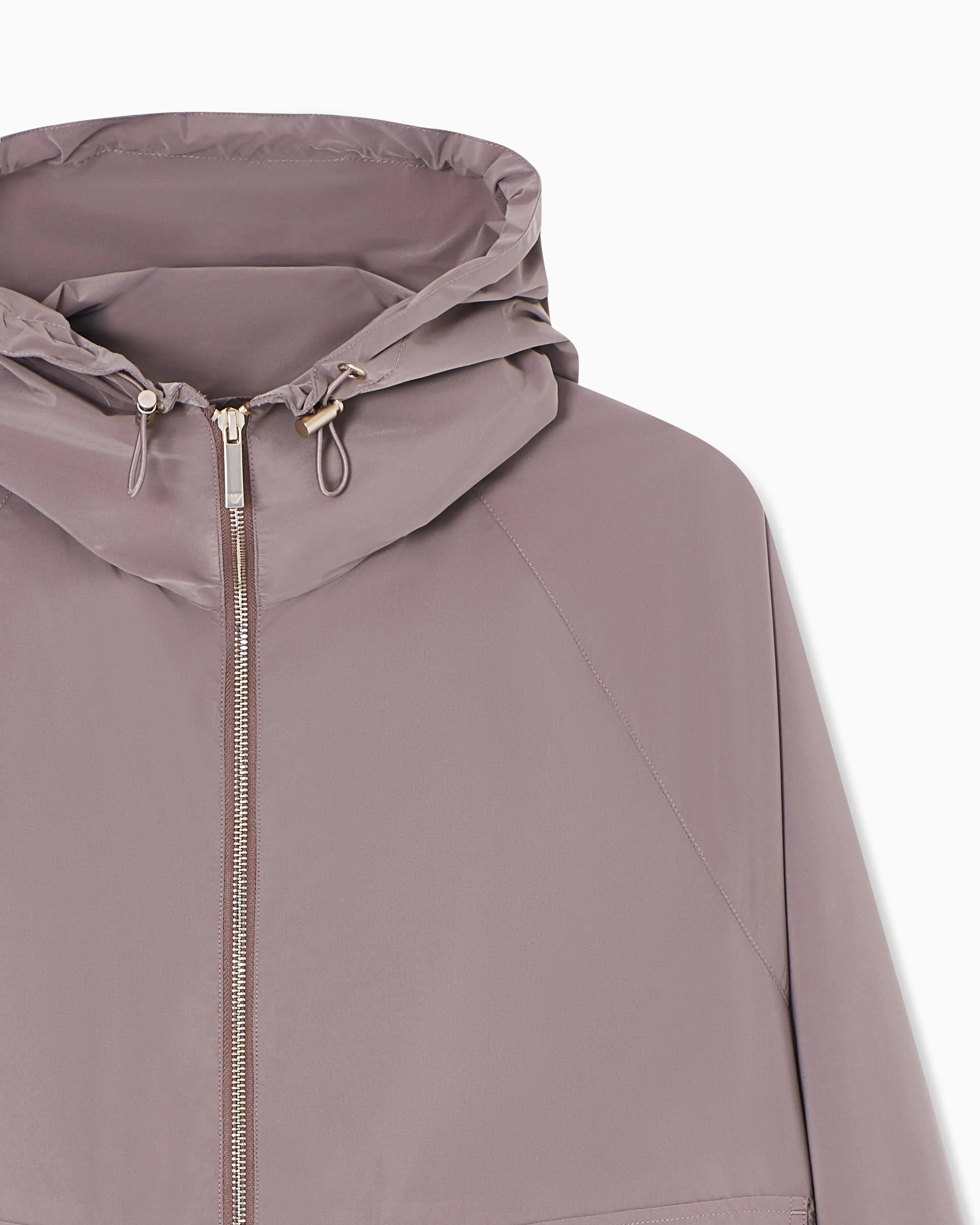 Emporio Armani Full-zip nylon blouson with hood
