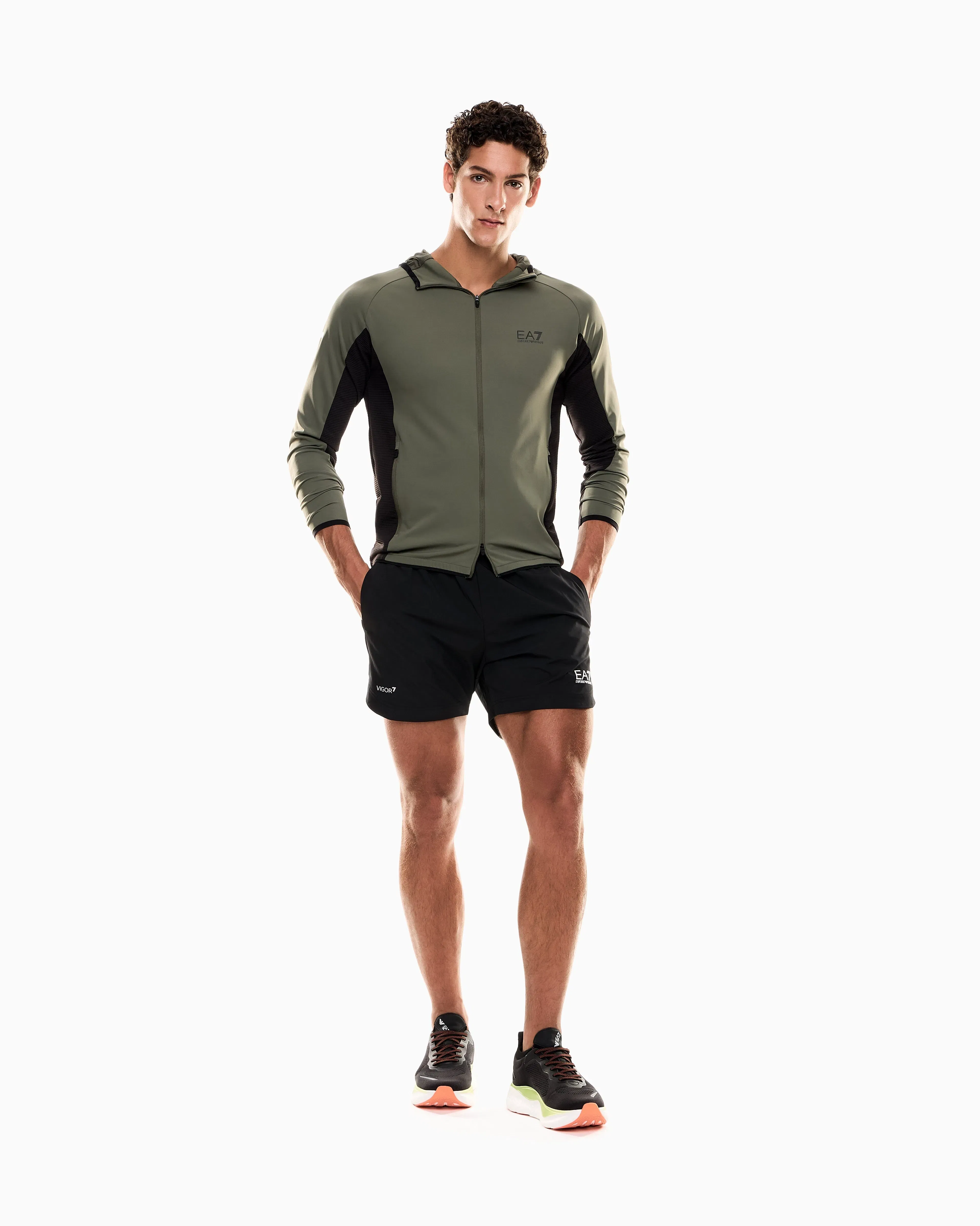 EA7 Technical dynamic shorts with a drawstring waist Vigor7