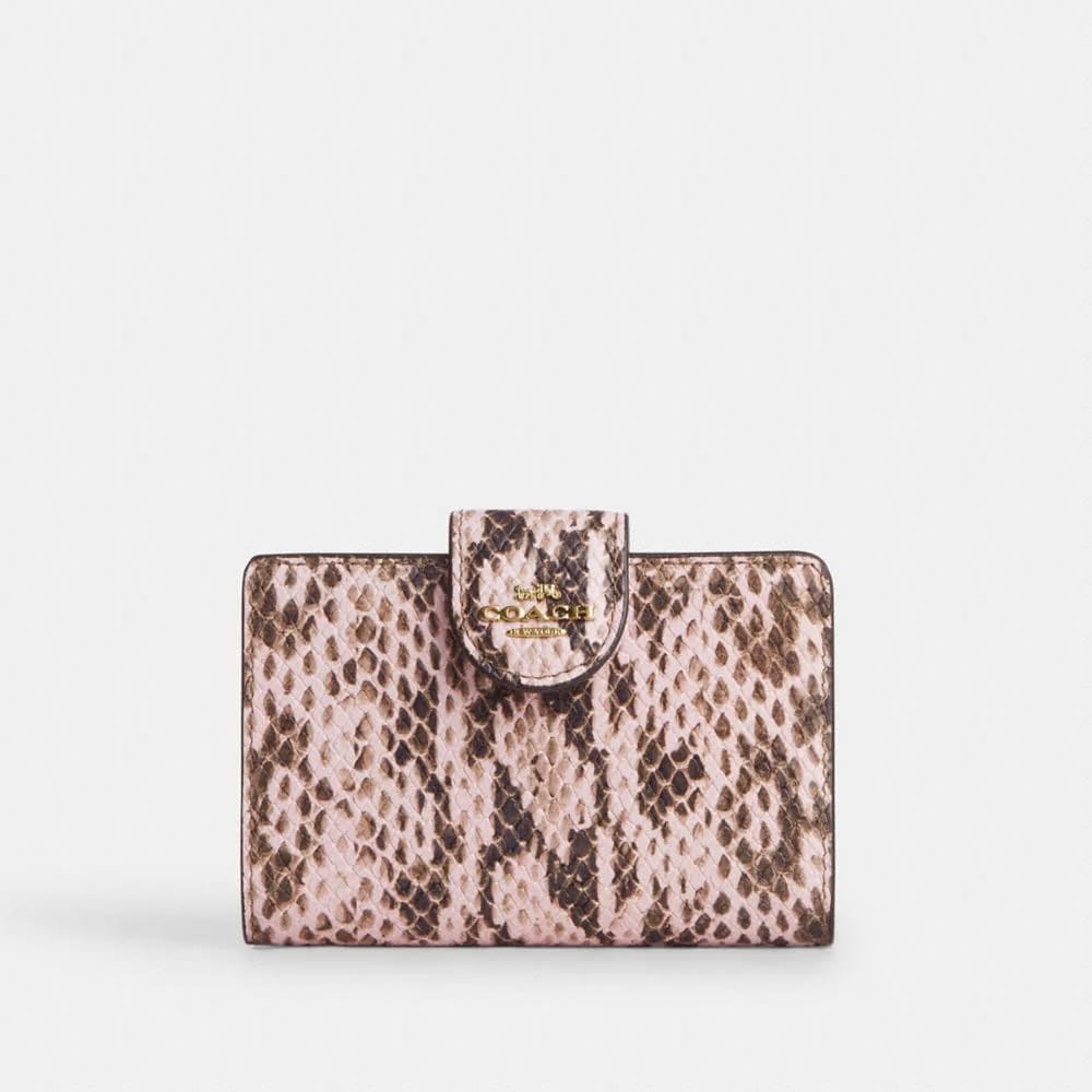 Coach Medium Corner Zip Wallet Gold Pink